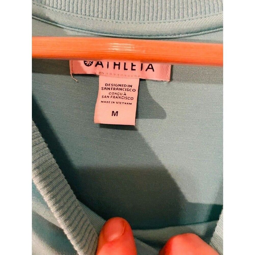 Athleta Santorini Cinch Midi Dress sz MED Gulf Green Turquoise Stretch Soft NWOT - Picture 3 of 7